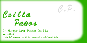 csilla papos business card